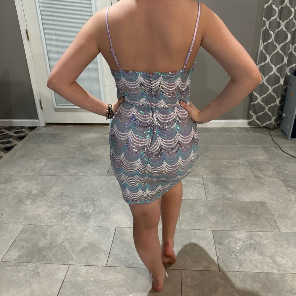 Sequin Wave Pattern Dress - image 3